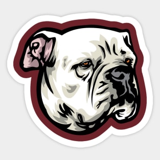 American Bulldog Portrait Drawing Sticker